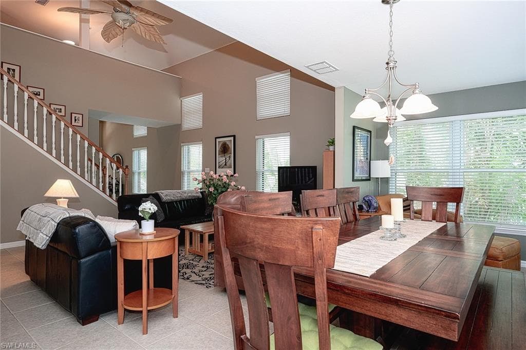 1st floor dining with windows all around