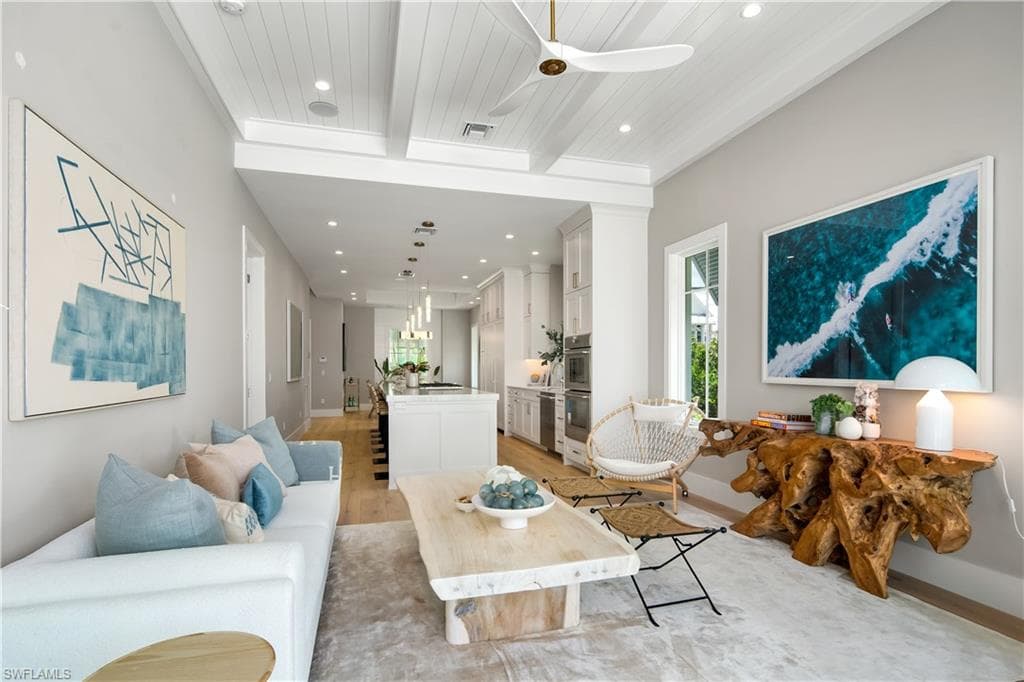 view into family room from outside