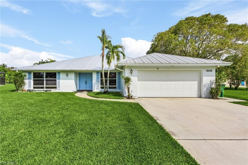 Ranch with attached garage