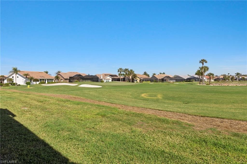 View of property's community featuring a yard