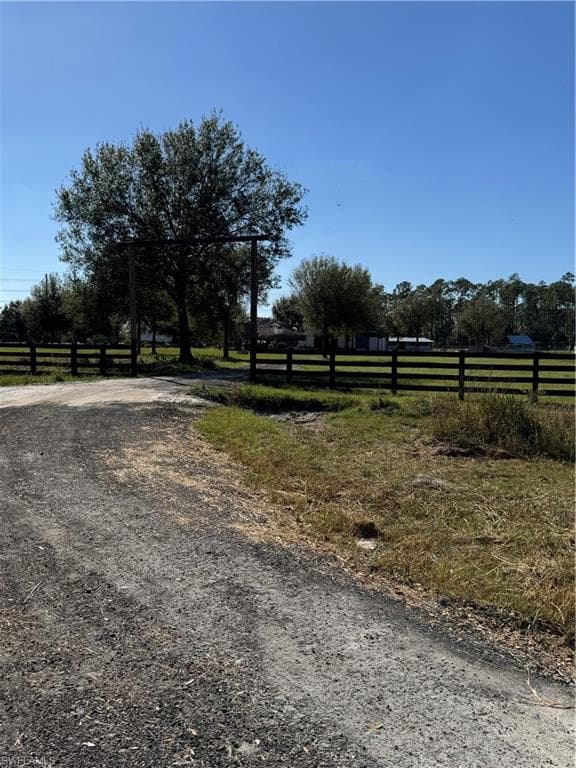 View of street with a rural view