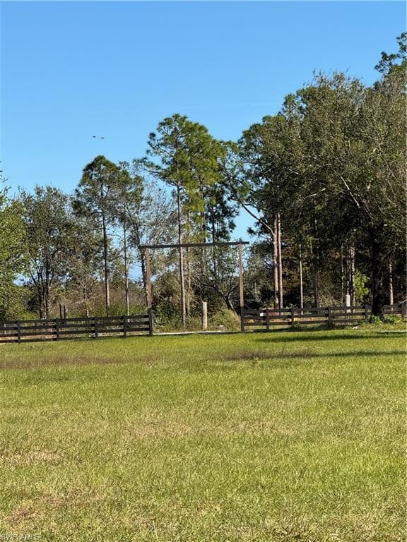 View of yard featuring a rural view