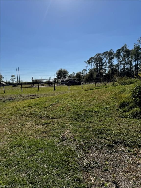 View of yard featuring a rural view