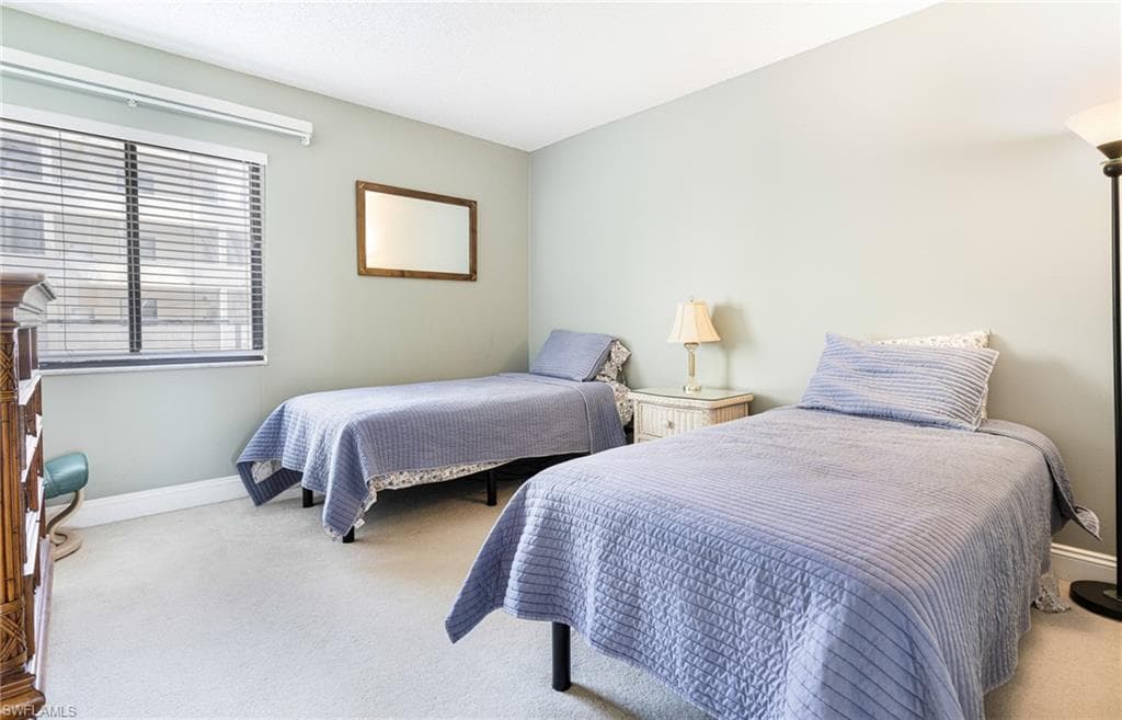 Bedroom featuring carpet floors