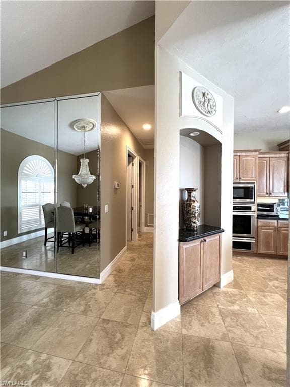 Decorative niche at entry to Kitchen