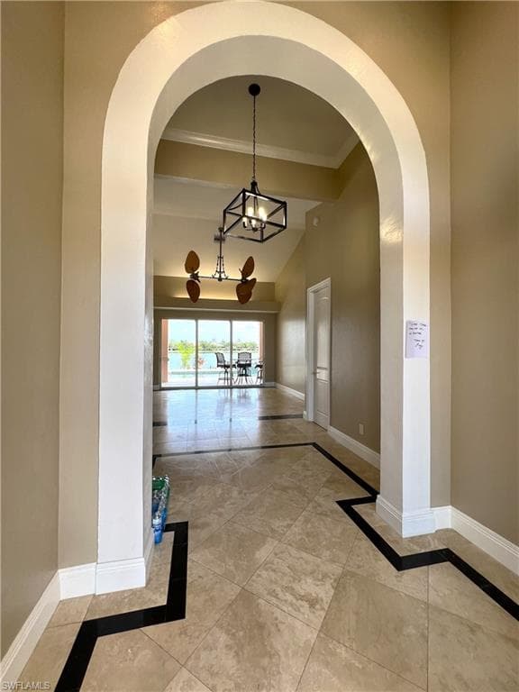 Foyer hallway looking towards formal Living Room