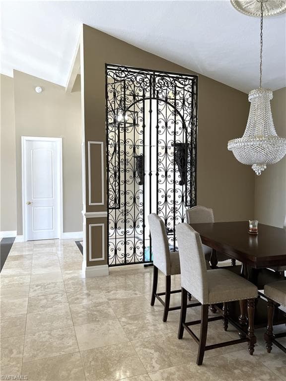 Looking from entrance to Kitchen towards Dining and door to Master Bedroom Suite