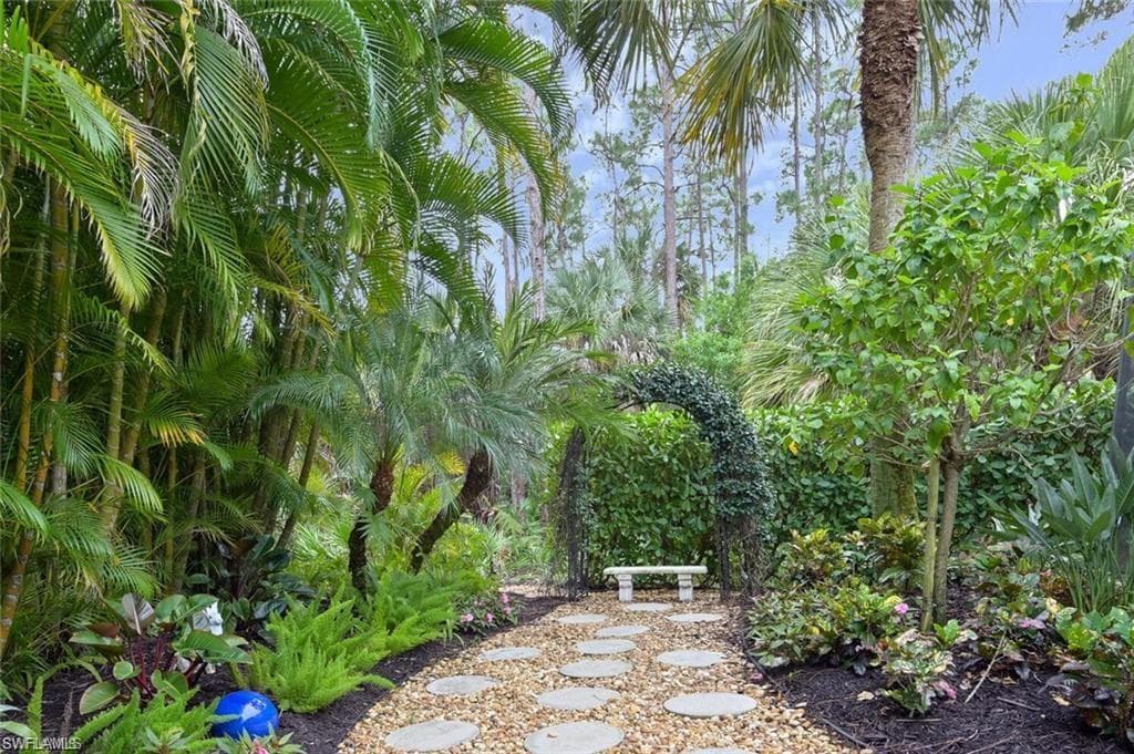 View of the sitting area in the garden