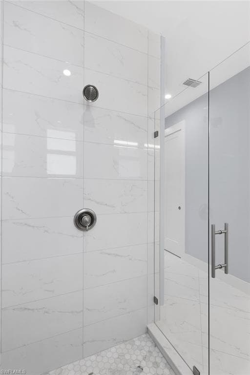 Bathroom featuring an enclosed shower