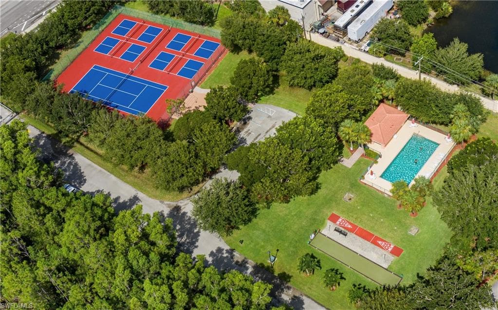 Sport court includes tennis and pickleball courts