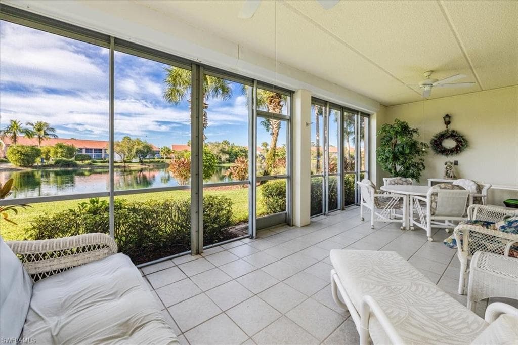 Large lanai close to resort pool has electric storm shutters