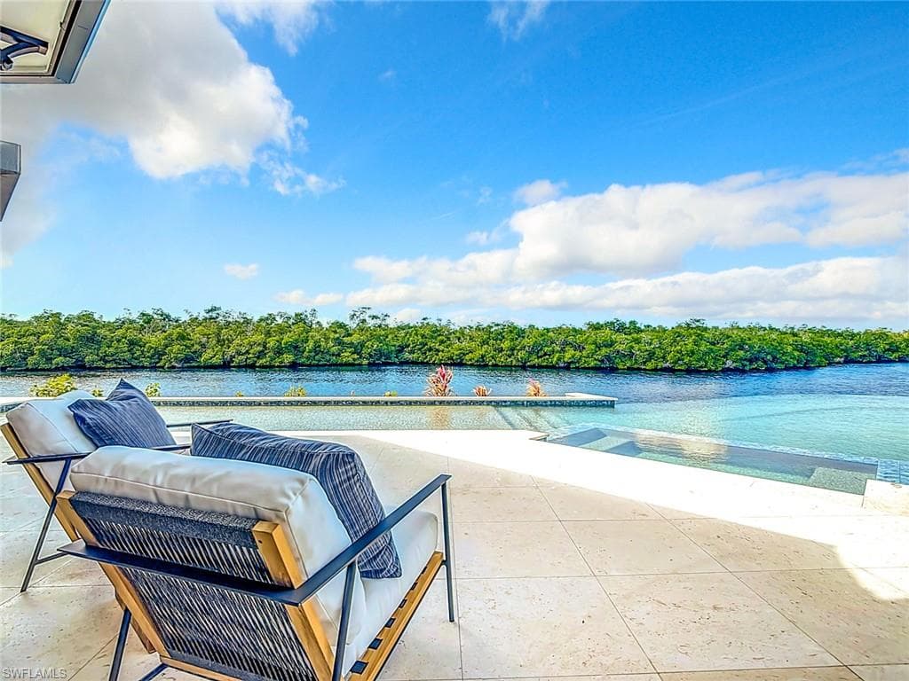 Looking over the infinity edge pool.