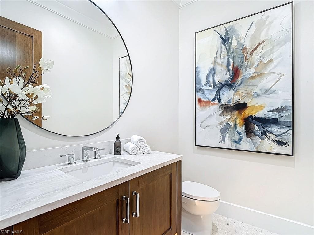 Half Bath for guest use.