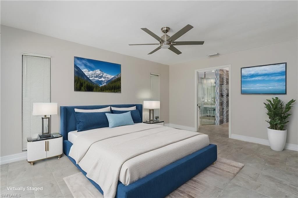 AI Staged Master bedroom