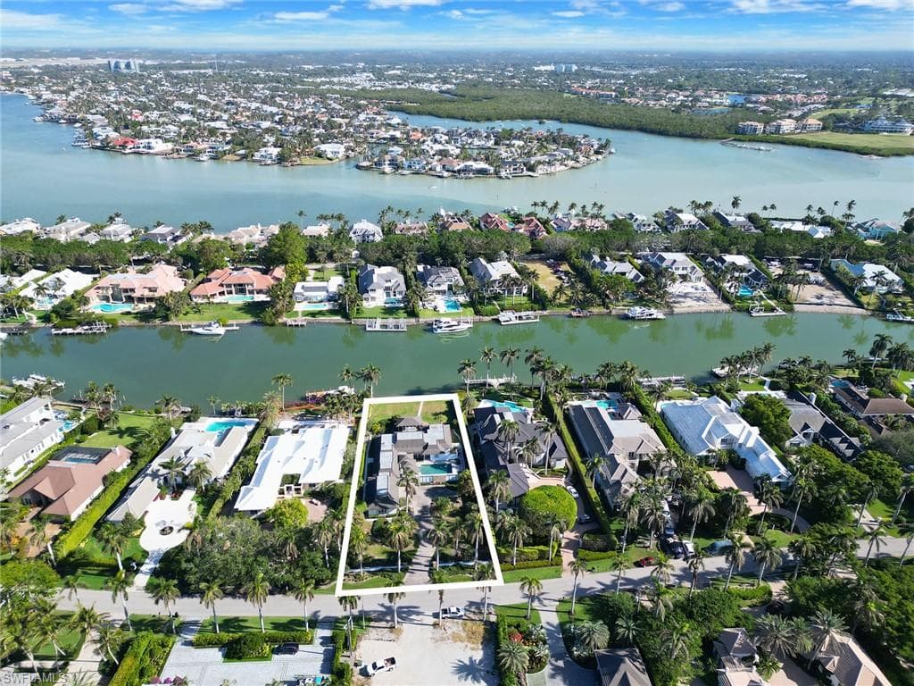 East View of Property, and proximity to Naples Bay