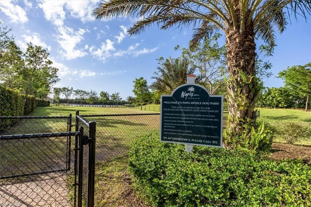 Paws Awhile dog park with sections for small and large dogs