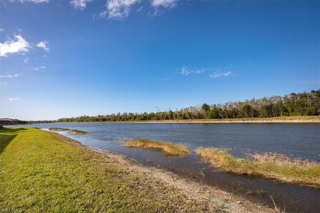 The preserve across the water is protected from development
