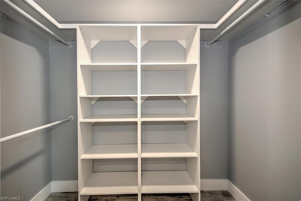 View of walk in closet
