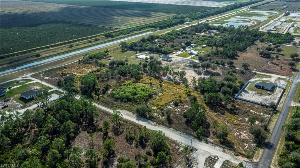 Birds eye view of property