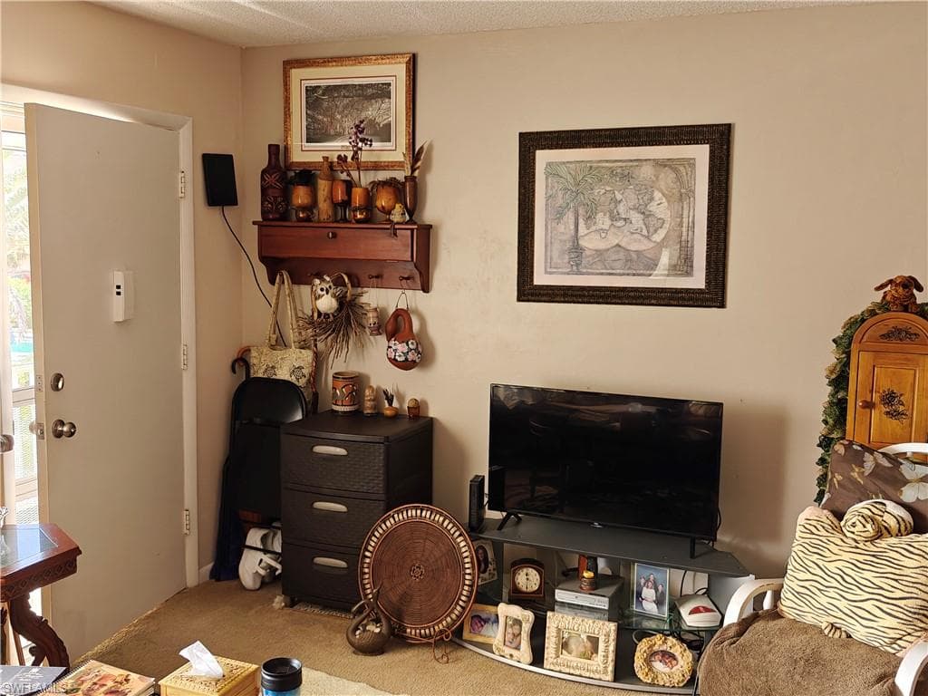 View of carpeted living room