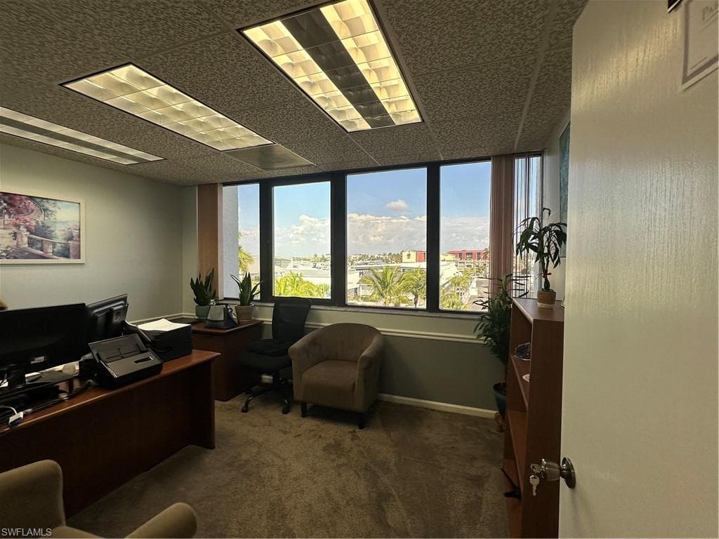 View of carpeted office space