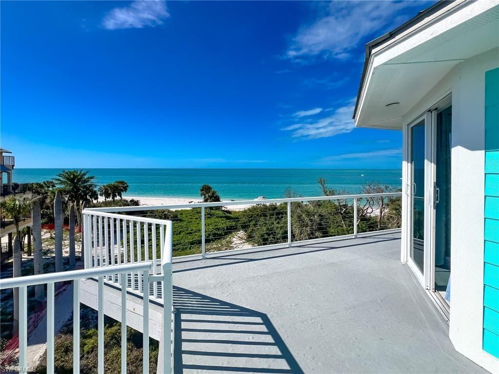 View of water feature featuring a view of the beach