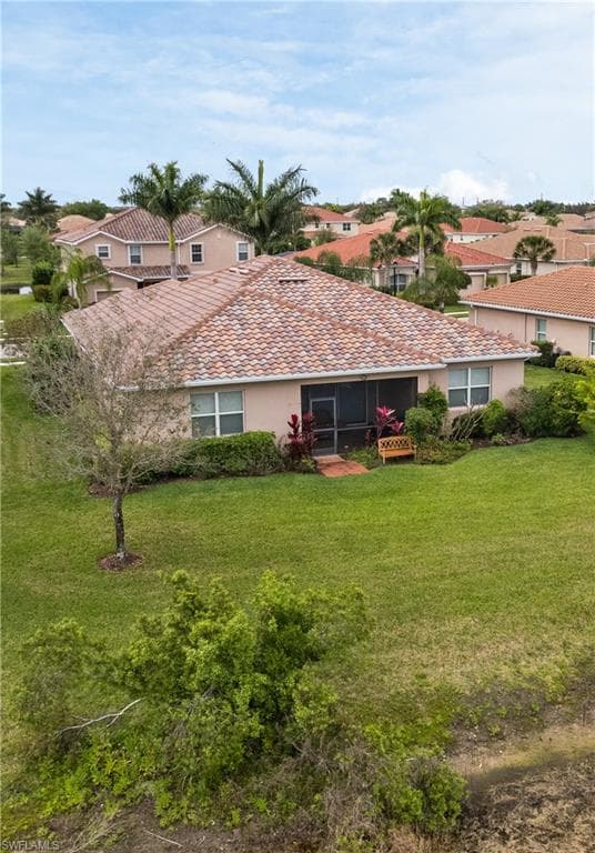 Rear of home-room for a pool