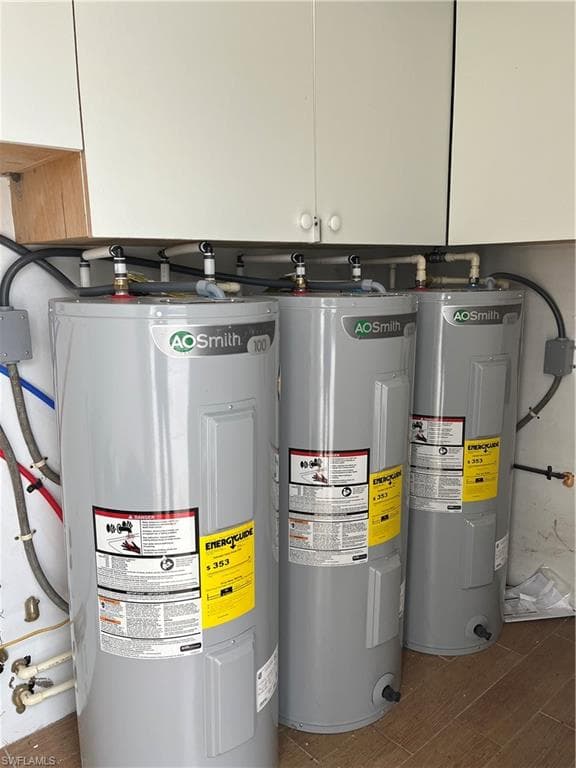 Utility room with water heater and gas water heater