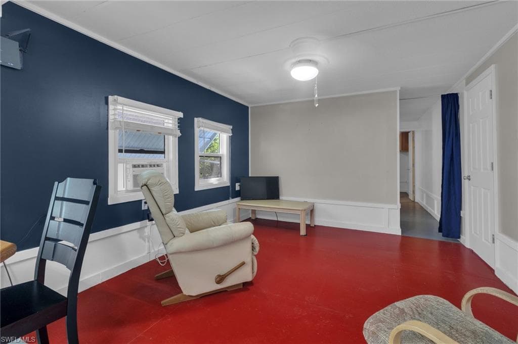 Living area with cooling unit