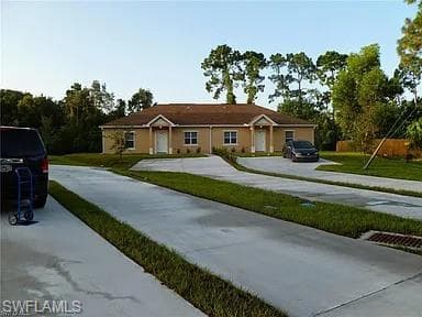 View of single story home