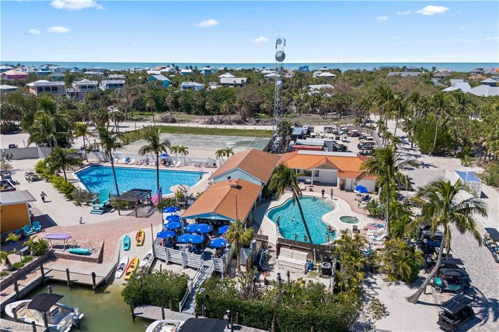 Another photo of Mangos - two pools, spa, easy to pull up via boat dock, just watch out for the manatees who locve to hand out near the docks. Just a quick walk or golf cart ride from the property.