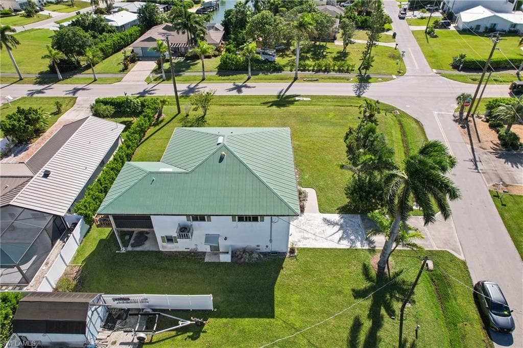 Aerial view of residential area