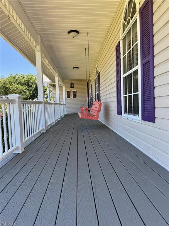 Deck with a porch