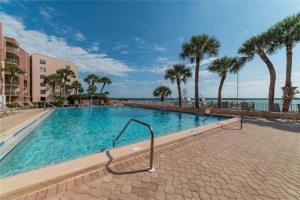 Pool featuring a patio area