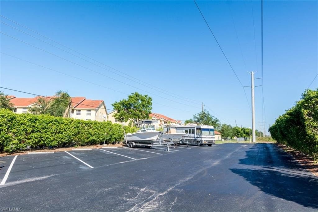 View of uncovered parking lot
