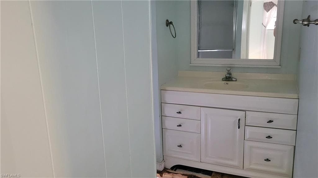 Bathroom featuring vanity