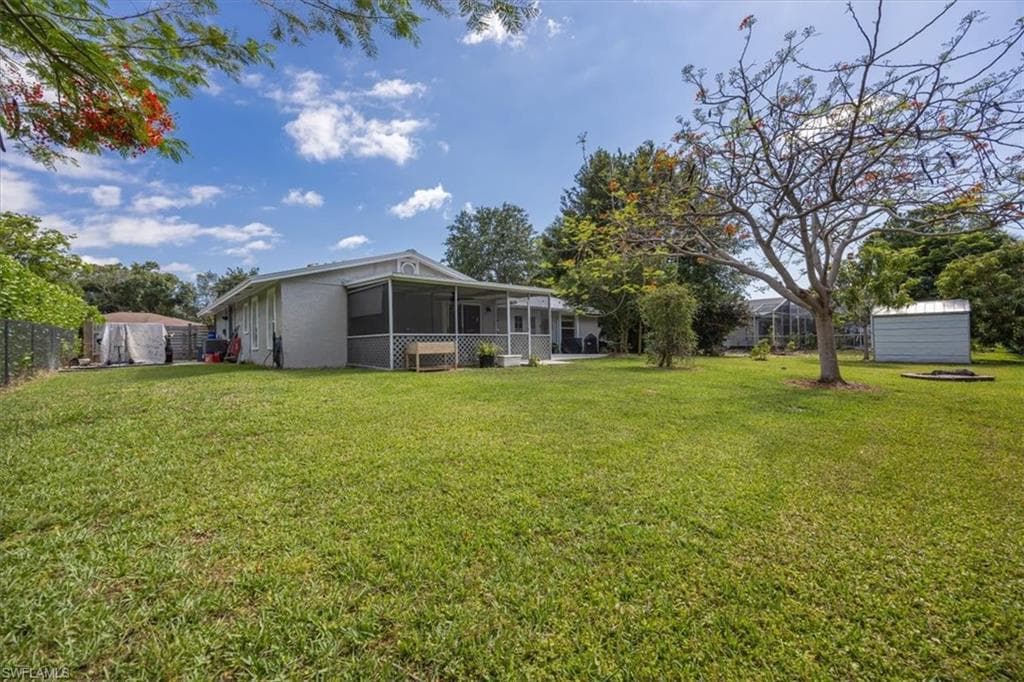 Large backyard