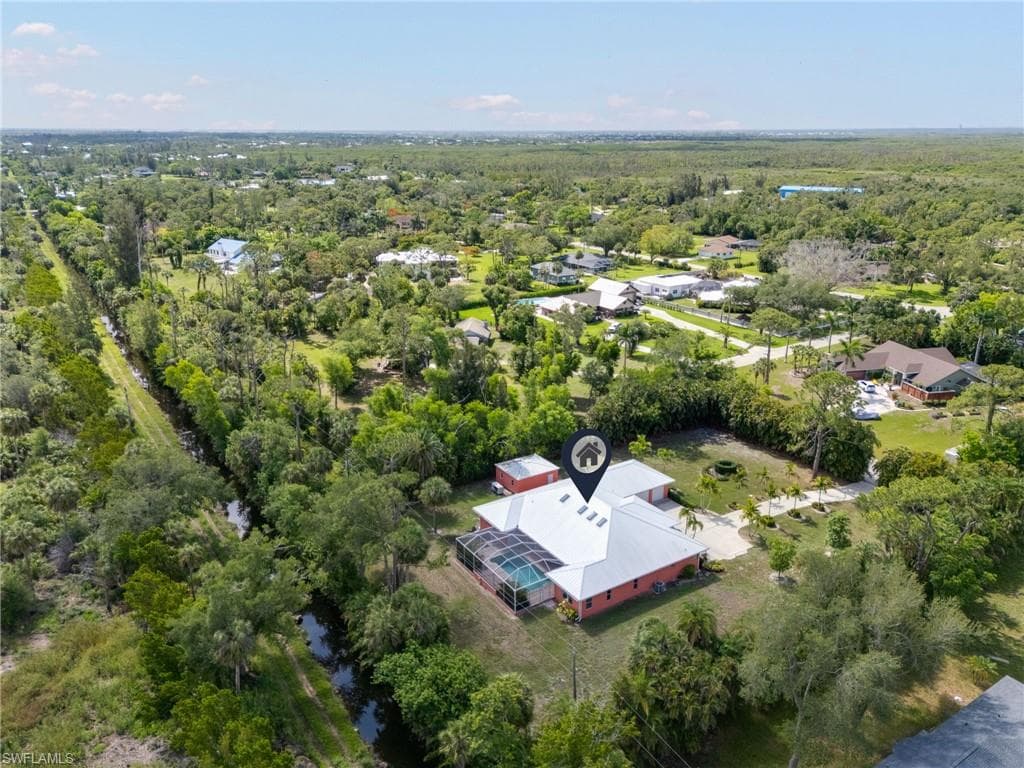 Drone / aerial view of a heavily wooded area