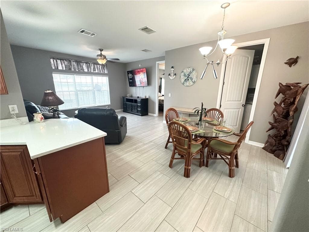 Taken from kitchen looking at dinning and family room.