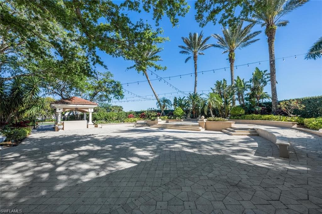 View of decorative driveway