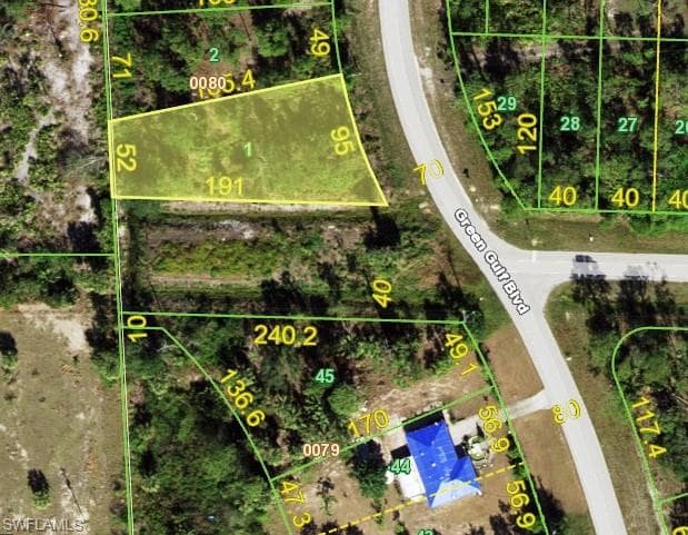 Aerial view of property's location