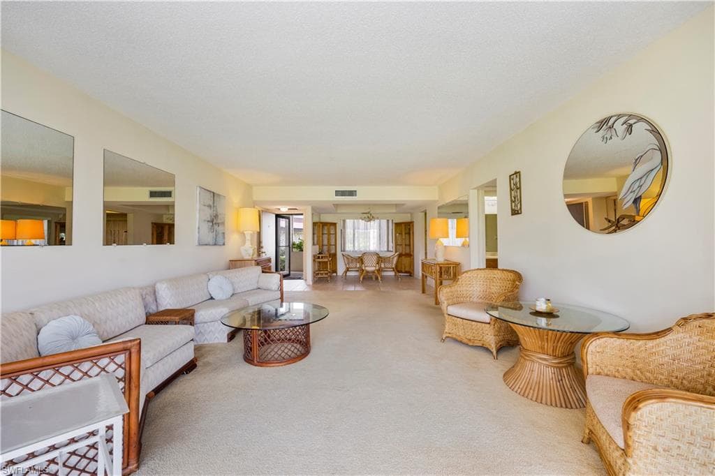 Living room with carpet