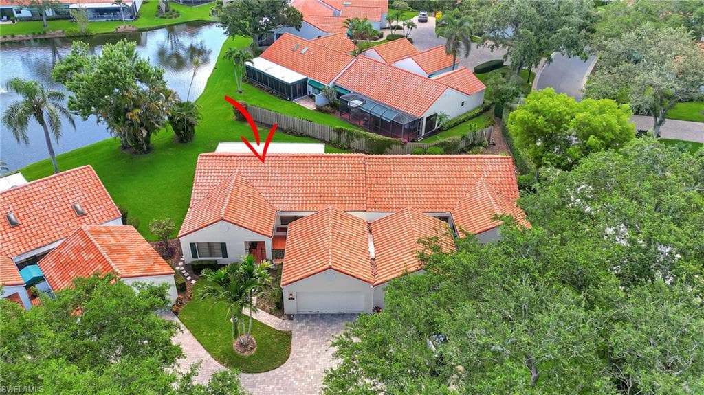 View from above of property featuring a large body of water
