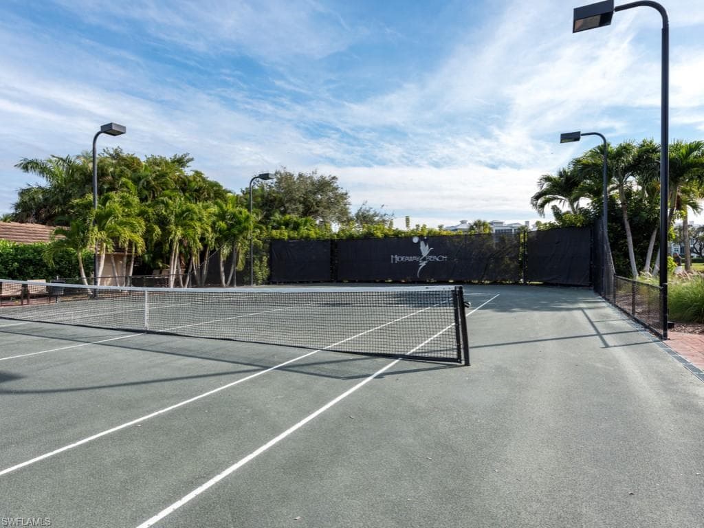 View of tennis court