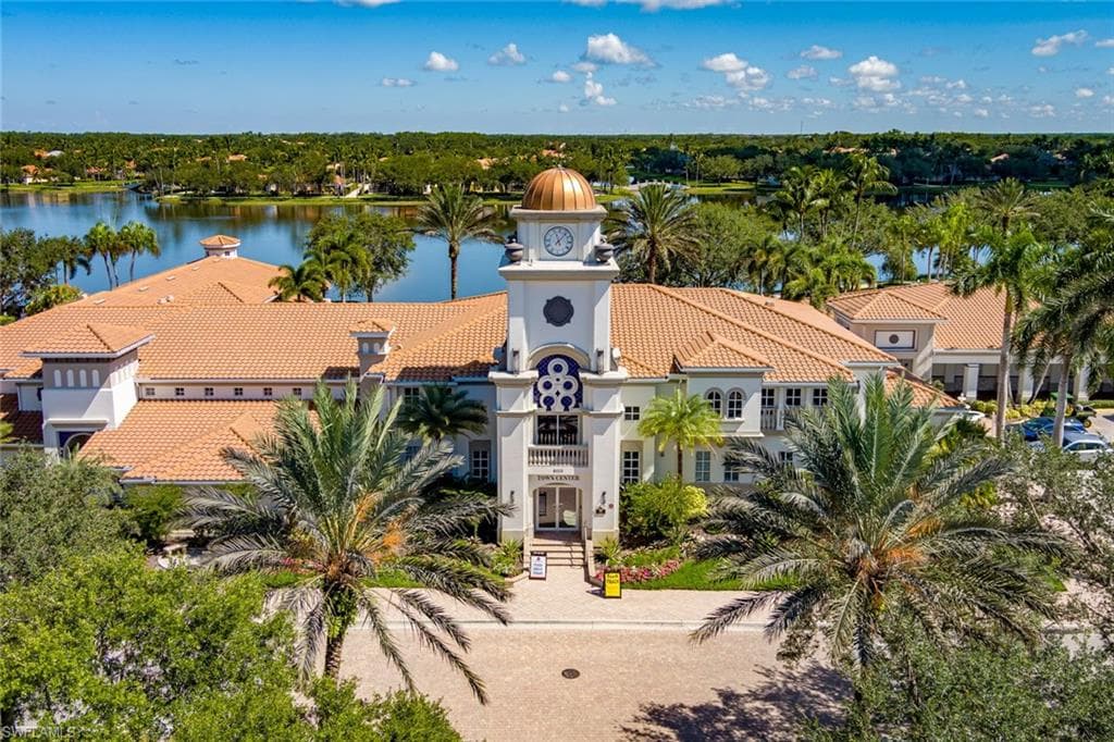 Drone / aerial view of a large body of water