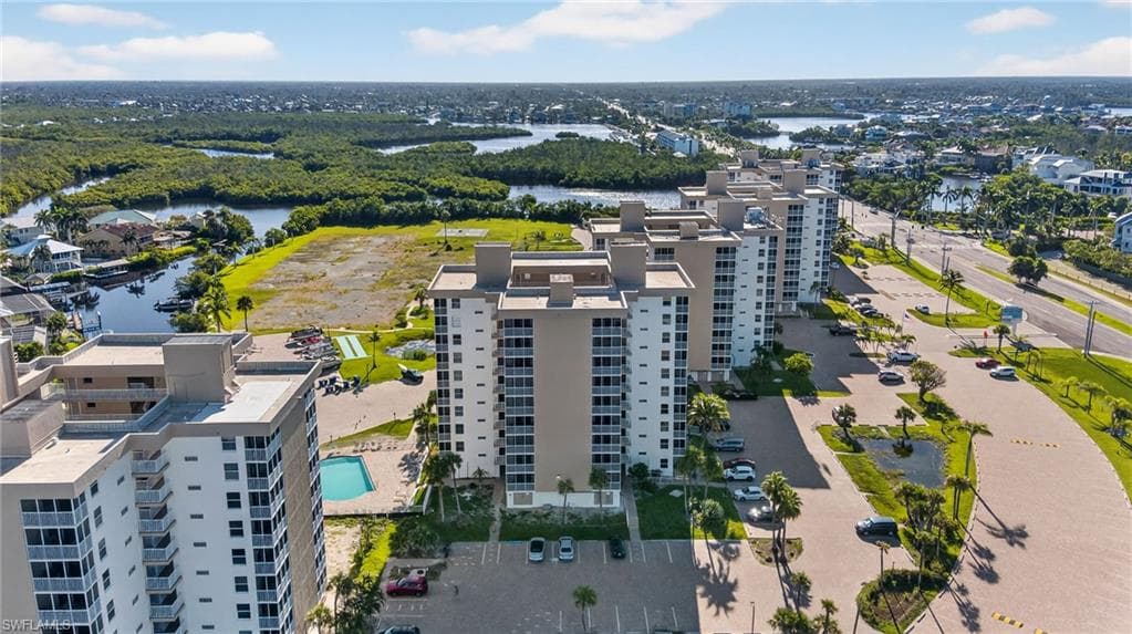 Bird's eye view of a large body of water