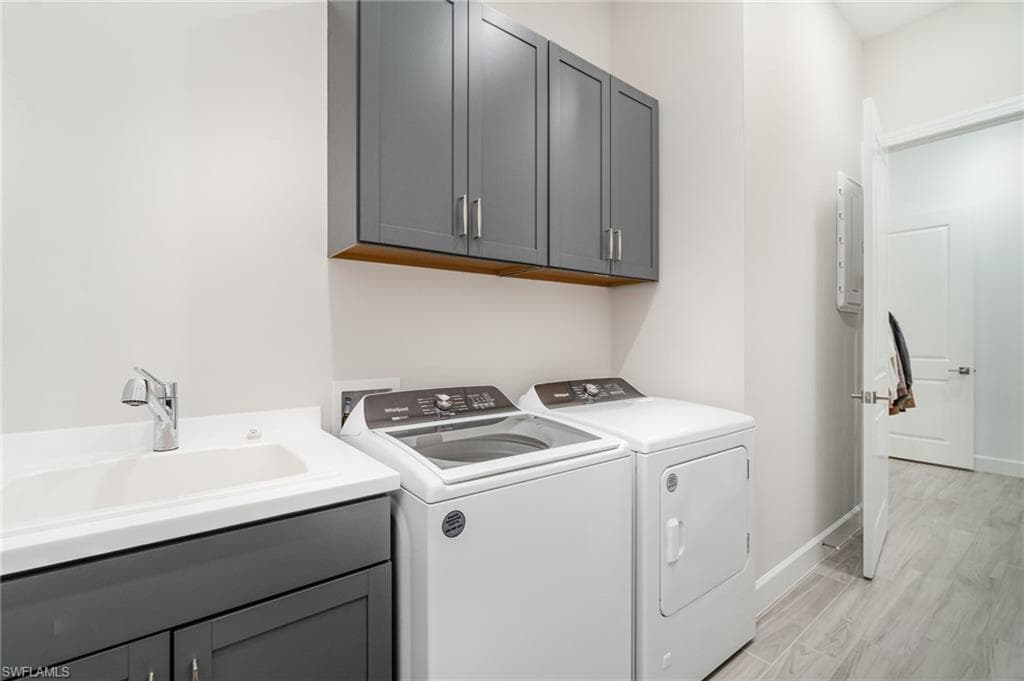 Storage galore with built in cabinetry in your new laundry room. Laundry includes pass through to a secondary walk in closet and to the primary ensuite.