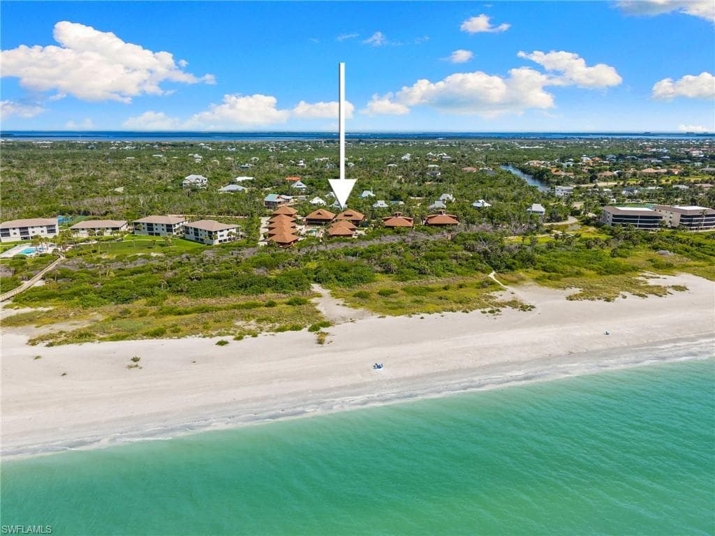 Aerial view of unending shoreline