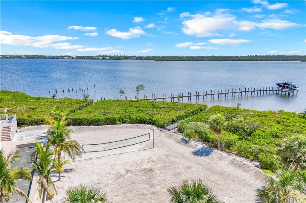 Water view featuring a boat dock