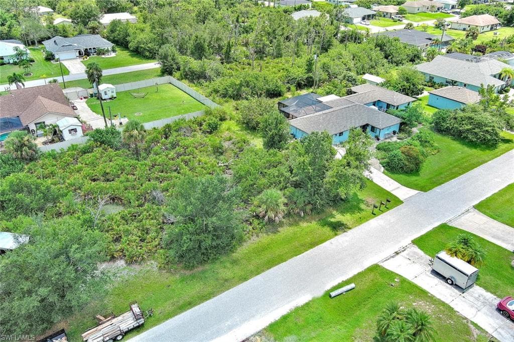 Aerial view of residential area